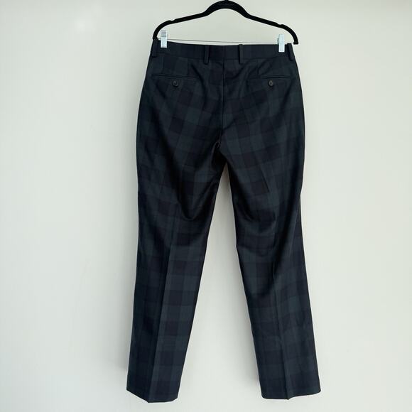 Ralph Lauren Pants Mens 32x30 Green Blue Tartan Plaid 100% Wool Blackwatch Chino - Picture 4 of 11